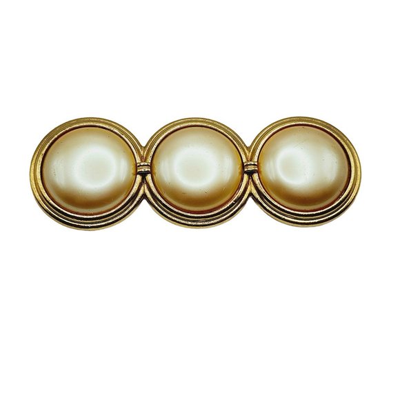 Vintage YSL Yves St. Laurent Pearl Brooch (A1218) - Picture 1 of 5